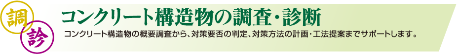 コンクリート構造物の調査・診断